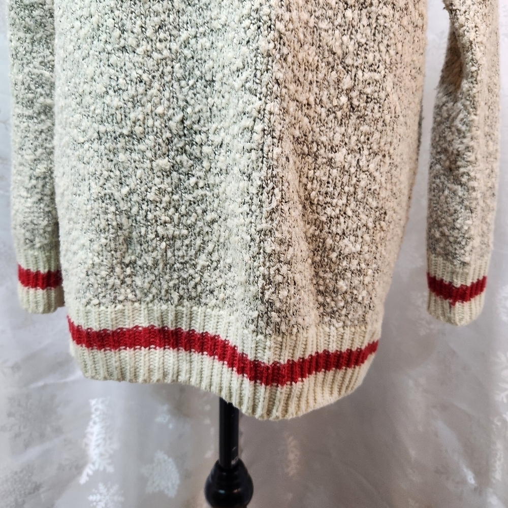 Cabin Stripe Chenille Oatmeal Heather BLUENOTES Knit Sweater (XL) - Picture 8 of 11